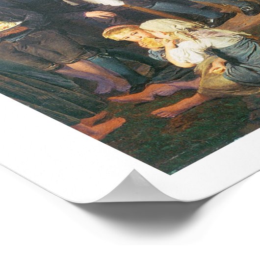 Bodembruiloft in Neder-Oostenrijk (olie op doek) Poster (Hoek)