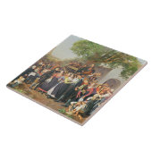 Bodembruiloft in Neder-Oostenrijk (olie op doek) Tegeltje (Zijkant)