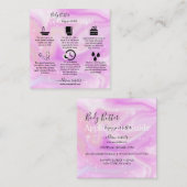 Bodembutter Application Guide Modern Glam Square Vierkante Visitekaartje (Voorkant / Achterkant)