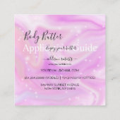 Bodembutter Application Guide Modern Glam Square Vierkante Visitekaartje (Achterkant)