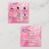 Bodembutter Application Guide Modern Glam Square Vierkante Visitekaartje (Voorkant / Achterkant)