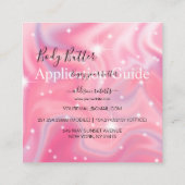 Bodembutter Application Guide Modern Glam Square Vierkante Visitekaartje (Achterkant)