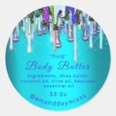 Bodembutter Packaging Online Beauty Ocean Drivers Ronde Sticker (Voorkant)