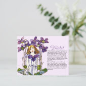 Bodemcollector  Violet Girl Plant Info Briefkaart (Staand voorkant)