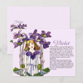 Bodemcollector  Violet Girl Plant Info Briefkaart (Voorkant / Achterkant)