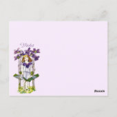 Bodemcollector  Violet Girl Plant Info Briefkaart (Achterkant)
