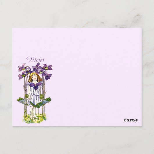 Bodemcollector  Violet Girl Plant Info Briefkaart (Achterkant)