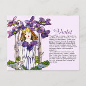 Bodemcollector  Violet Girl Plant Info Briefkaart (Voorkant)
