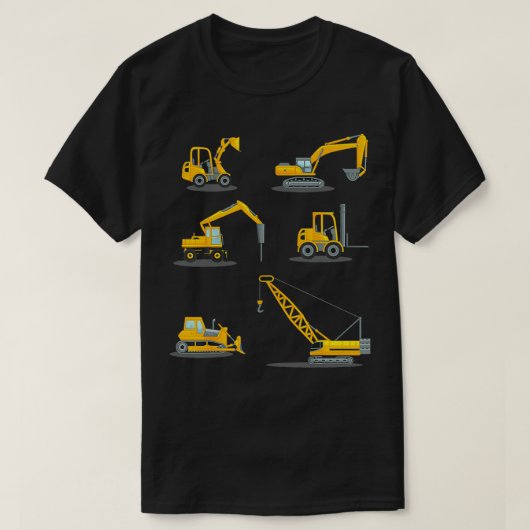 Bodemconstructie zware apparatuur kraan Kinder T-shirt (Design voorkant)