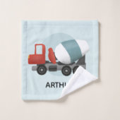 Bodemconstructiepatroon voor booys Cute Blue Digge Bad Handdoek (Wasdoekje)