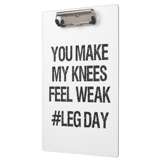 Bodemdag - Zwakke Knees - Funny Novelty Bodybuildi Klembord (Links)