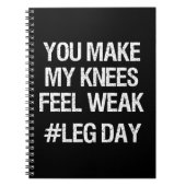Bodemdag - Zwakke Knees - Funny Novelty Bodybuildi Notitieboek (Voorkant)