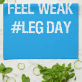 Bodemdag - Zwakke Knees - Funny Novelty Bodybuildi Theedoek (Gevouwen)