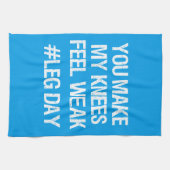 Bodemdag - Zwakke Knees - Funny Novelty Bodybuildi Theedoek (Horizontaal)