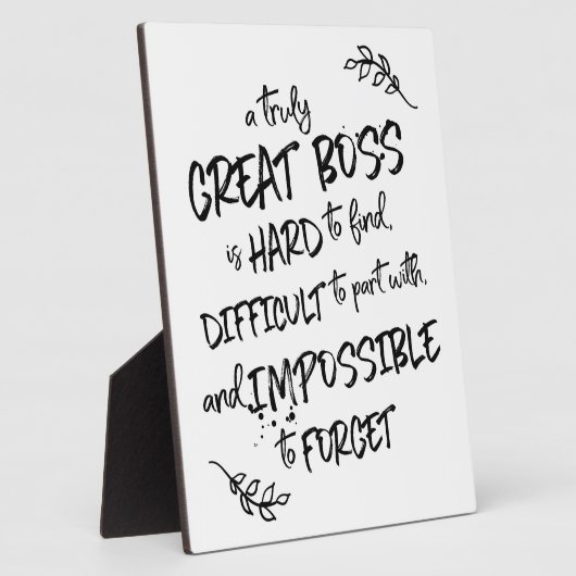 Bodemdaggeschenk voor boss-waardering fotoplaat (Zijkant)