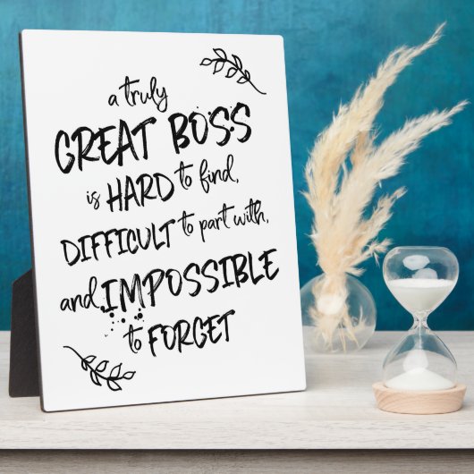 Bodemdaggeschenk voor boss-waardering fotoplaat (Zijkant)