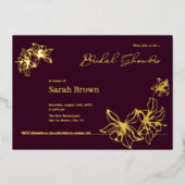 Bodemdouche folie goud feestdagenkaart (Voorkant)