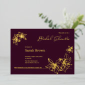 Bodemdouche folie goud folie feestdagenkaart (Staand Voorkant)