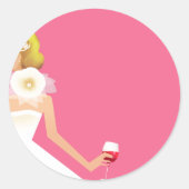 Bodemdouchegelaar Ronde Sticker (Voorkant)