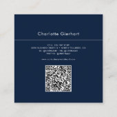 Bodemflank van Bourgogne Floral QR Code Botanische Vierkante Visitekaartje (Achterkant)