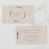 Bodemflanner lavender flesjes flesje visitekaartje (Voorkant / Achterkant)