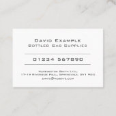 Bodemgasleveringen met foto van houder visitekaartje (Achterkant)