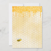 Bodemgoud hommels zonnebloemen glitter kaart (Achterkant)