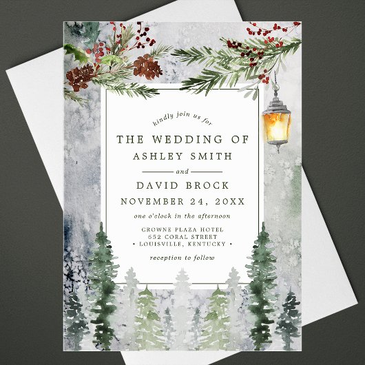 Bodemhek in de winter acryl uitnodigingen