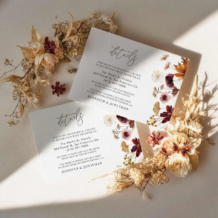 BodemHerfst Botanical Wedding Details Informatiekaartje