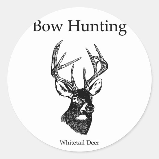 Bodemjacht (White Tail Buck) Ronde Sticker (Voorkant)