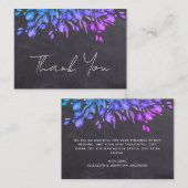 Bodemkalkbord gebotteld - Dank je wel Notitiekaartje (Voorkant / Achterkant)