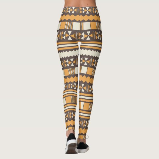 Bodemkleuren Tribal Leggings (Achterkant)