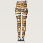 Bodemkleuren Tribal Leggings (Voorkant)