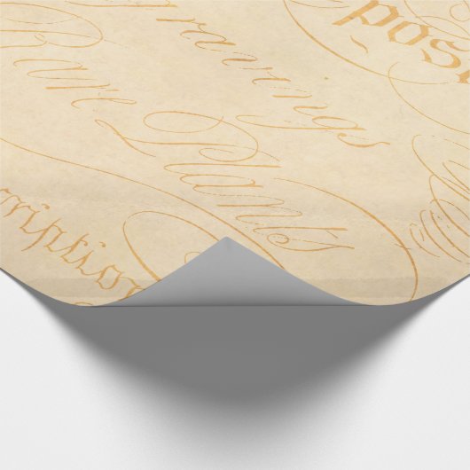  bodemkundig schemergebied met geel tan-tekstperka cadeaupapier (Hoek)