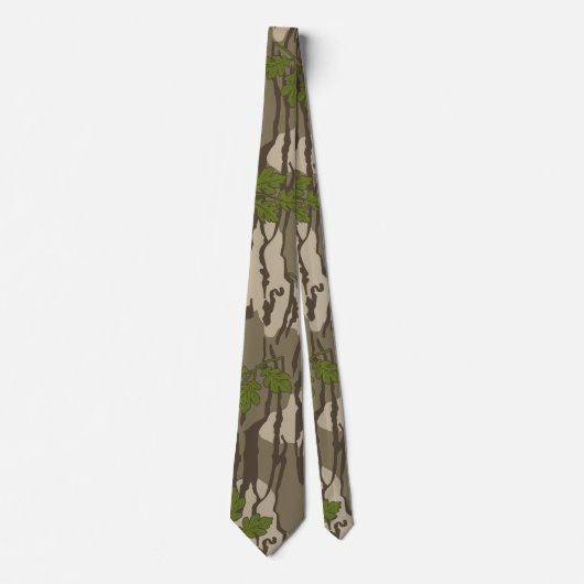 Bodemlanden camouflage eikenboom bladpatroon stropdas (Voorkant)