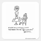 bodemloze brunch vierkante sticker (Voorkant)