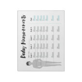 Bodemmetingentracker voor mannen, 4-weekse doelste notitieblok (Linkerzijde)