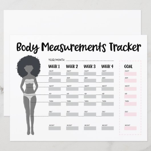 Bodemmetingentracker voor zwarte vrouwen (Voorkant / Achterkant)