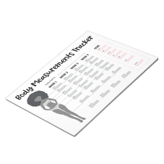 Bodemmetingentracker voor zwarte vrouwen notitieblok (Schuin)
