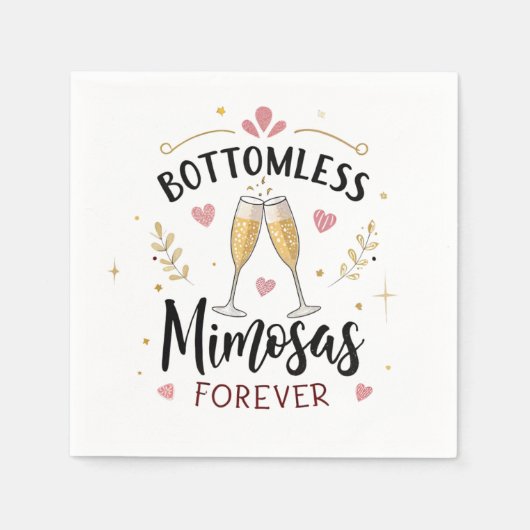 Bodemoze Mimosas Voor Altijd Servetten - Brunch Fe (Voorkant)