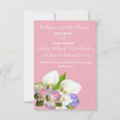 Bodempastel, bloemig en roze thema kaart (Voorkant)