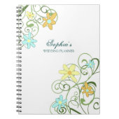 Bodemplanner - Aangepaste naam Floral-laptop Notitieboek (Voorkant)