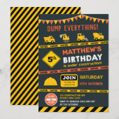 Bodempomp Truck Birthday Kaart (Voorkant / Achterkant)