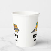 Bodempomp Truck Birthday Papieren Bekers (Rechts)