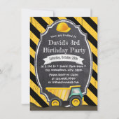 Bodempomp Truck Birthday Party Kaart (Voorkant)