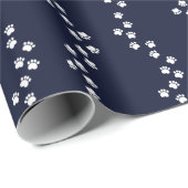 Bodempootafdrukken voor honden cadeaupapier (Rol Hoek)