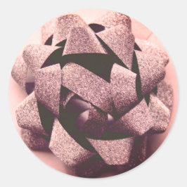 Bodemroos gouden cadeau ronde sticker