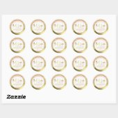 Bodemroze en goudglitter-Folie Bodembutter-etikett Ronde Sticker (Vel)