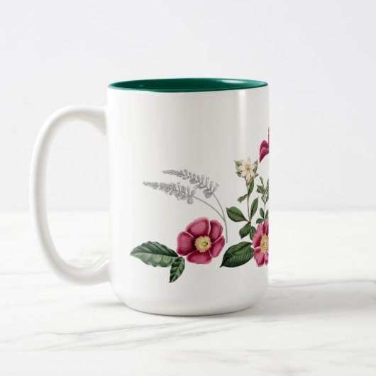 BodemRozen Botanische KunstMok Tweekleurige Koffiemok (Links)