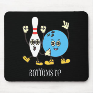 Bodems omhoog Schattige Motiverende Bowling Ontwer Muismat